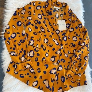 3.1 Phillip Lim Leopard Blazer Blouse